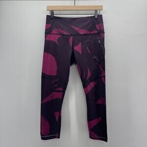 Lululemon All Sport Crop Womens‎ 8 Luxstreme Back Spin Stroke Purple W6F62S
